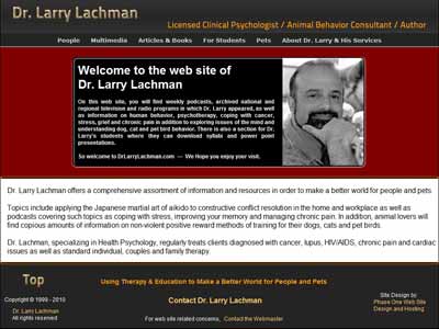 Dr. Larry Lachman - Therapy and Education To Make a Better World for People and Pets